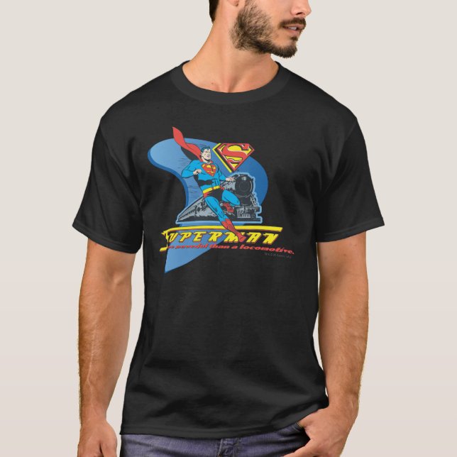 Superman mit Zug - Farbe T-Shirt (Vorderseite)