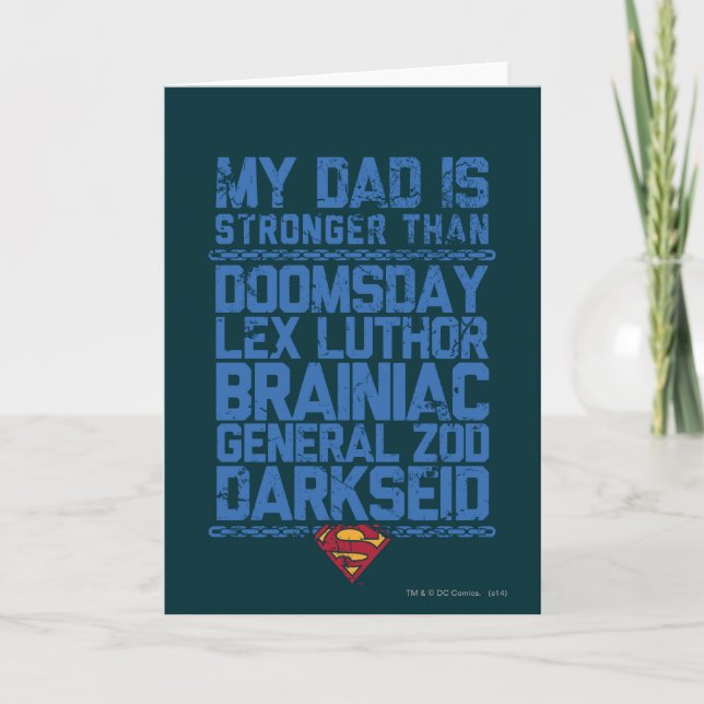 Superman - My Dad is Stronger Than... Karte (Vorderseite)