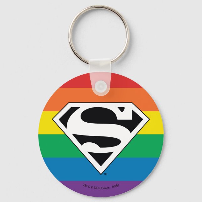 Superman Rainbow Logo Schlüsselanhänger (Vorderseite)