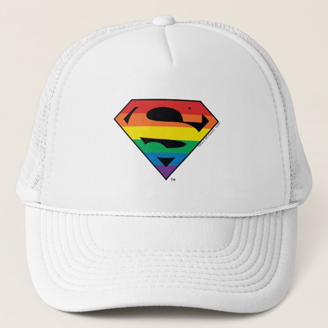 Superman Rainbow Logo Truckerkappe (Vorderseite)