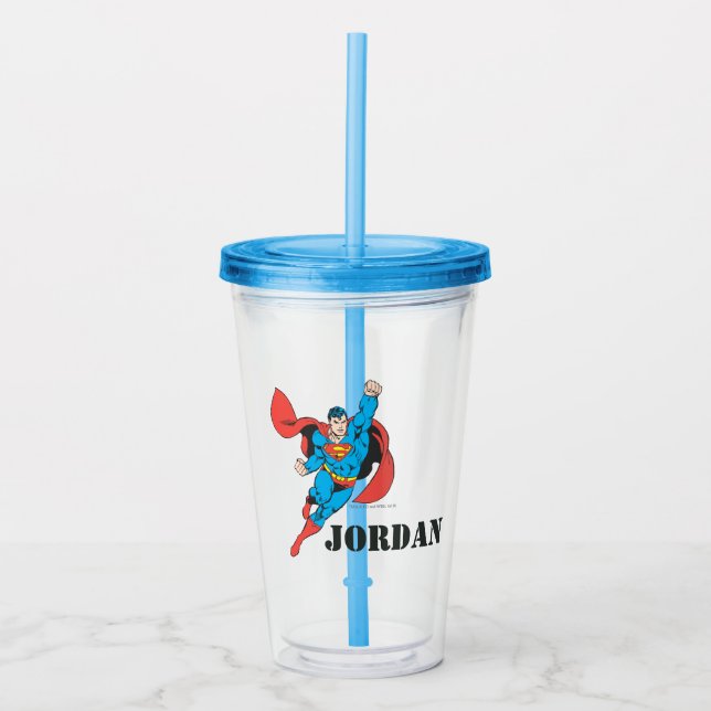 Superman Right Fist Raise Acryltrinkbecher (Vorderseite)
