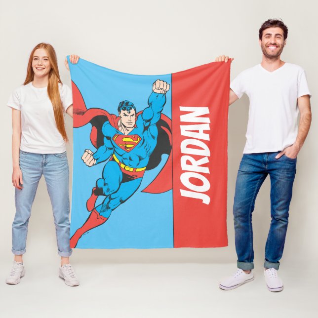 Superman Right Fist Raise Fleecedecke (Beispiel)