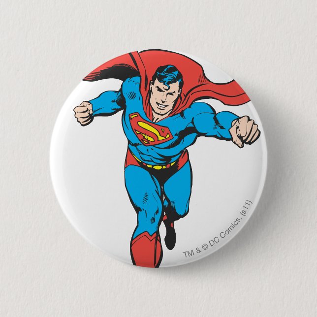 Superman Runs Forward 2 Button (Vorderseite)