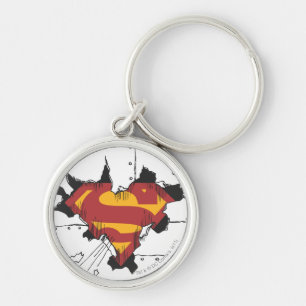 Superman S-Schild  Broken-Metalllogo Schlüsselanhänger