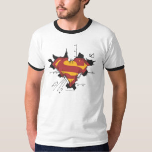 Superman S-Schild Broken-Metalllogo T-Shirt
