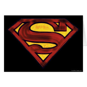 Superman S-Schild  Dunkles Rotes Logo