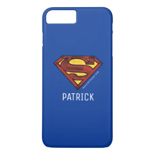 Superman S-Schild  Dunkles Rotes Logo  Name hinzuf Case-Mate iPhone Hülle