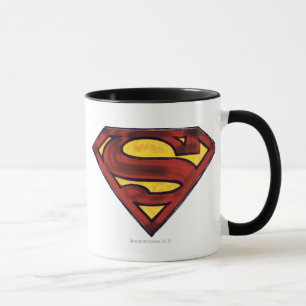 Superman S-Schild  Dunkles Rotes Logo Tasse