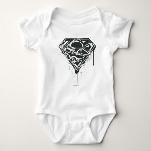 Superman S-Schild  fragmentiertes Logo für Spritz Baby Strampler