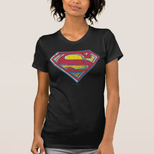 Superman S-Schild gedrucktes Logo T-Shirt