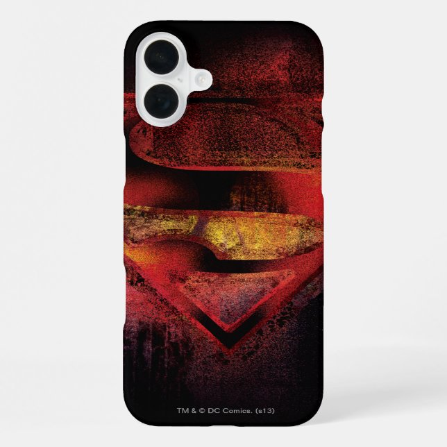 Superman S-Schild | Gemaltes Logo iPhone Hülle (Rückseite)