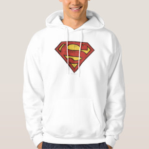 Superman S-Schild Grunge-Logo Hoodie