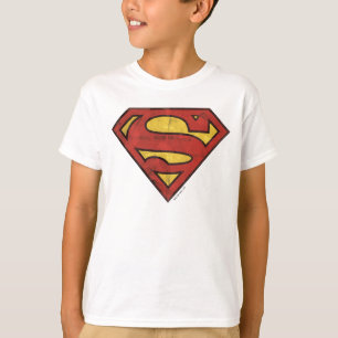 Superman S-Schild  Grunge-Logo T-Shirt