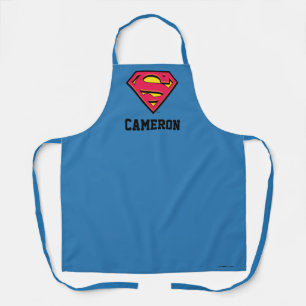 Superman S-Schild  Klassisches Logo 2  Name hinzuf Schürze