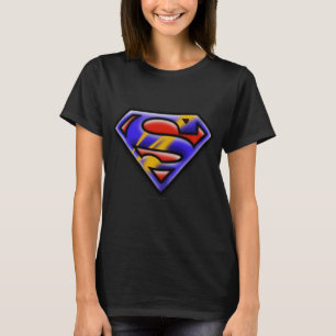 Superman S-Schild  Lila Airbrush-Logo T-Shirt
