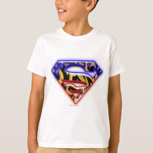 Superman S-Schild  Lila-Red Graffiti-Logo T-Shirt