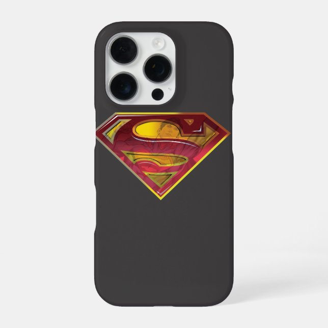 Superman S-Schild | Reflection Logo iPhone Hülle (Rückseite)