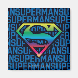 Superman S-Schild RegenbogenLogo Magnet