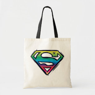 Superman S-Schild  RegenbogenLogo Tragetasche