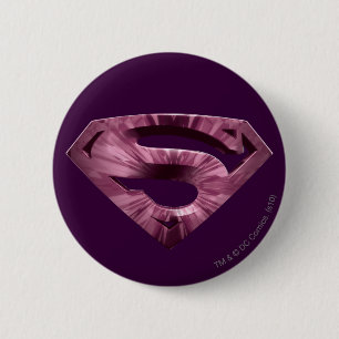 Superman S-Schild  Rosa-Star-Burst-Logo Button