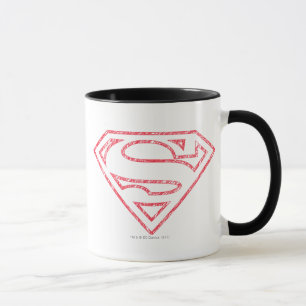 Superman S-Schild  Rote Kontur Tasse