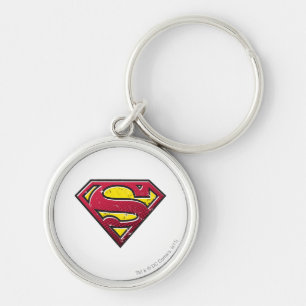 Superman S-Schild  Scratches Logo Schlüsselanhänger