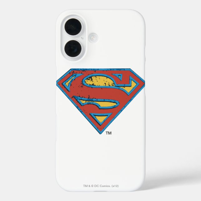 Superman S-Shield | Blue Kontur Grunge Logo title_seo2 (Rückseite)