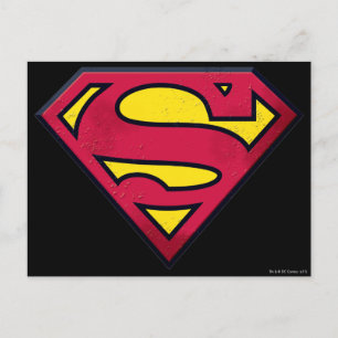 Superman S-Shield   Dirt Logo Postkarte