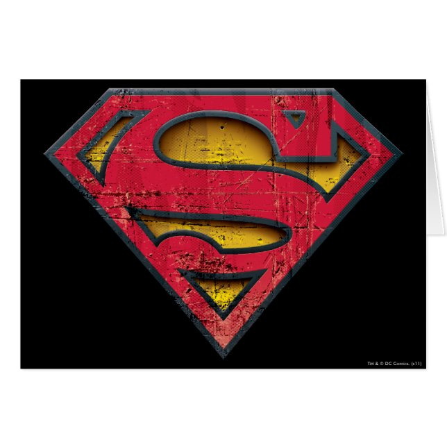 Superman S-Shield | Distresses Logo (Vorderseite (Horizontal))