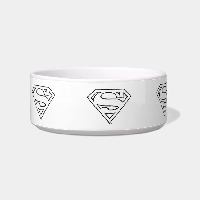 Superman S-Shield | Einfache Schwarze Kontur Napf (Links)