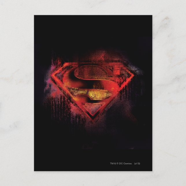 Superman S-Shield | Farbige Logos Postkarte (Vorderseite)