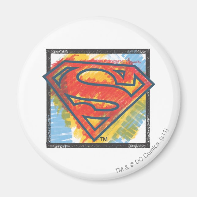 Superman S-Shield | Farbiges Logo Magnet (Vorne)