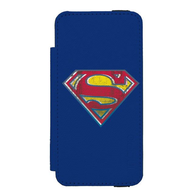 Superman S-Shield | Gedrucktes Logo Incipio iPhone Geldbeutel-Hülle (Folio Vorderseite)