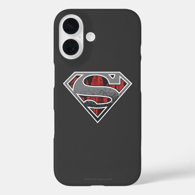 Superman S-Shield | Graue und rote Stadt-Logo title_seo2 (Rückseite)