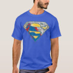 Superman S-Shield | Graues, gelbes, schwarzes Mix- T-Shirt<br><div class="desc">Weltheld</div>