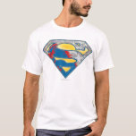 Superman S-Shield | Graues, gelbes, schwarzes Mix- T-Shirt<br><div class="desc">Weltheld</div>