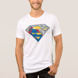 Superman S-Shield | Graues, gelbes, schwarzes Mix- Tri-Blend Shirt<br><div class="desc">Weltheld</div>
