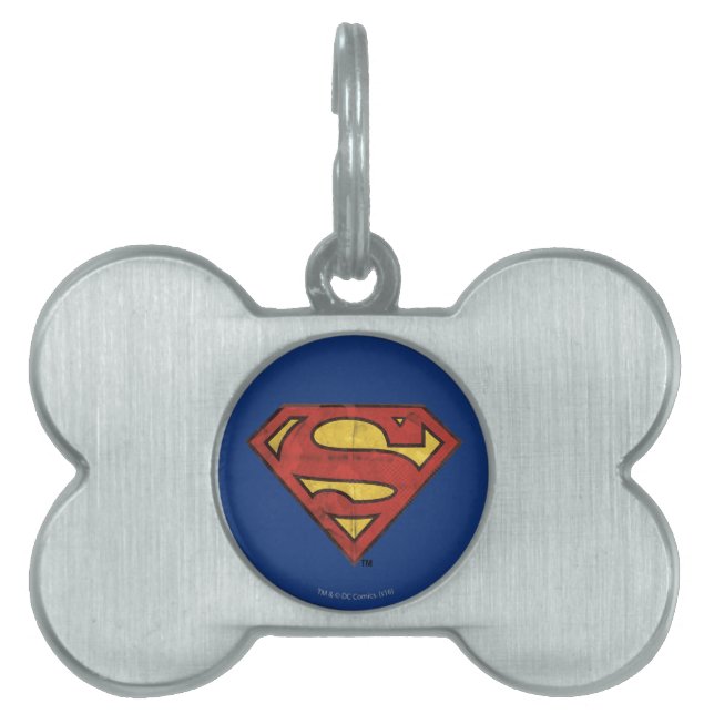 Superman S-Shield | Grunge Black Kontur Logo Tiermarke (Vorderseite)