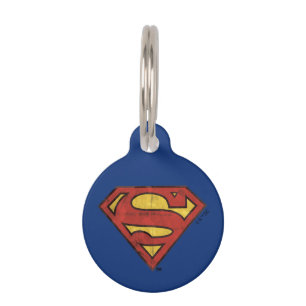 Superman S-Shield Grunge Black Kontur Logo Tiernamensmarke