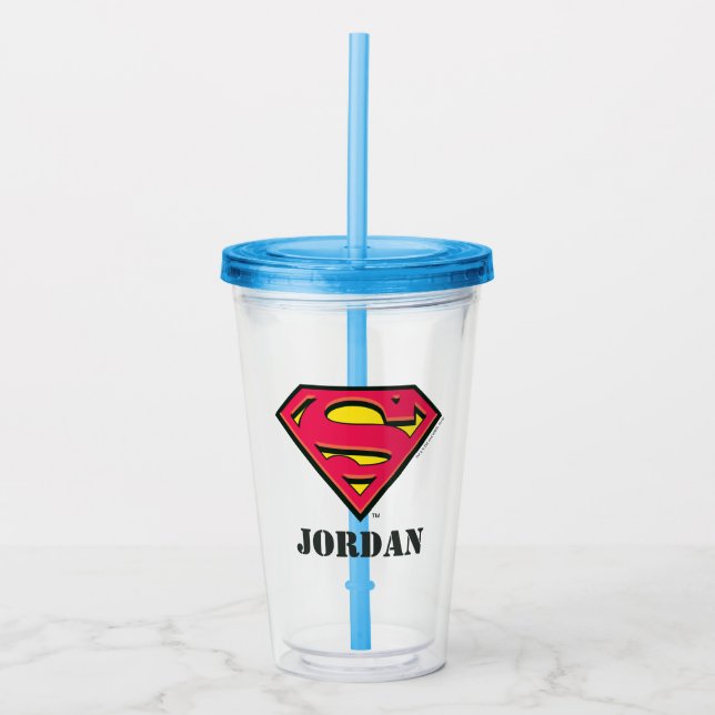 Superman S-Shield | Klassisches Logo Acryltrinkbecher (Vorderseite)