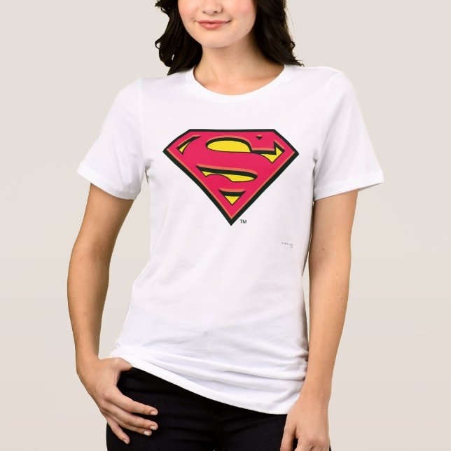 Superman S-Shield | Klassisches Logo Tri-Blend Shirt (Vorderseite)