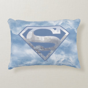 Superman S-Shield   Light Blue City Logo Dekokissen