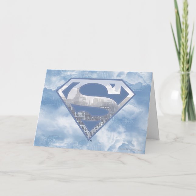 Superman S-Shield | Light Blue City Logo Karte (Vorderseite)