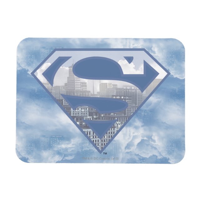 Superman S-Shield | Light Blue City Logo Magnet (Horizontal)