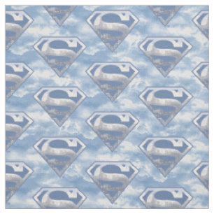 Superman S-Shield   Light Blue City Logo Stoff