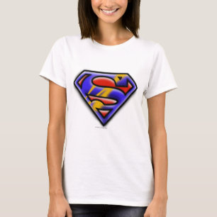 Superman S-Shield   Lila Airbrush-Logo T-Shirt