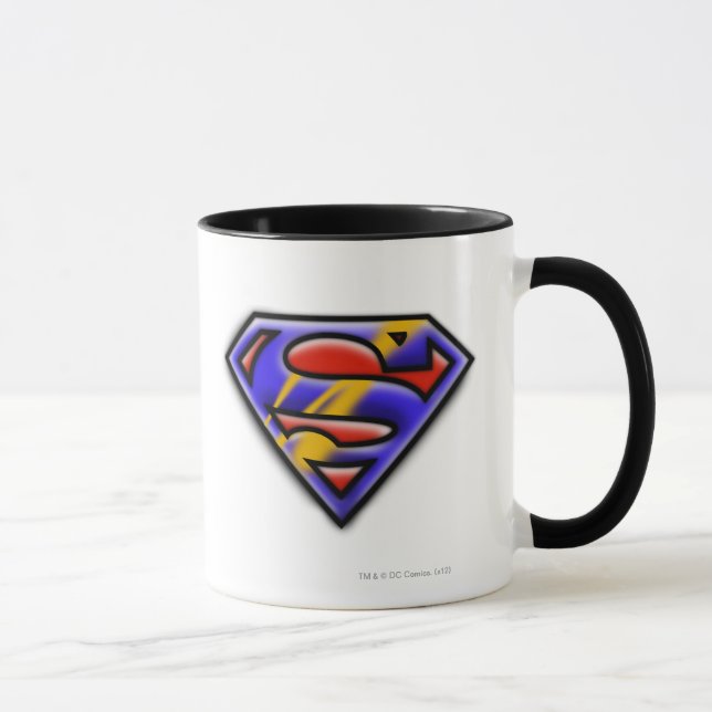 Superman S-Shield | Lila Airbrush-Logo Tasse (Rechts)