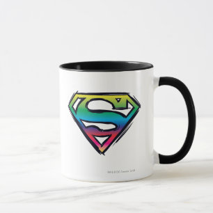 Superman S-Shield   Rainbow-Logo Tasse