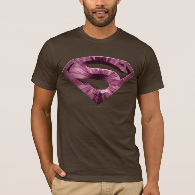 Superman S-Shield | Rosa-Star-Burst-Logo T-Shirt (Vorderseite)