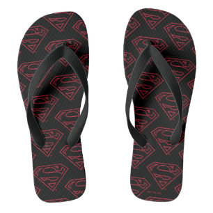 Superman S-Shield   Rote Kontur Flip Flops